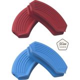 5gen Tasarım Tava ve Tencereler Için Uyumlu Isıya Dayanıklı Silikon Tutacak Set (2 Set 4 Adettir) - Kırmızı - Mavi