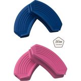 5gen Tasarım Tava ve Tencereler Için Uyumlu Isıya Dayanıklı Silikon Tutacak Set (2 Set 4 Adettir) - Lacivert - Pembe