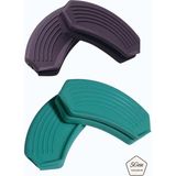 5gen Tasarım Tava ve Tencereler Için Uyumlu Isıya Dayanıklı Silikon Tutacak Set (2 Set 4 Adettir) - Mor - Turkuaz