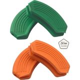 5gen Tasarım Tava ve Tencereler Için Uyumlu Isıya Dayanıklı Silikon Tutacak Set (2 Set 4 Adettir) - Yeşil - Turuncu