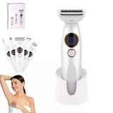 5'İ 1 Arada Kadın Mahrem Düzeltici, Usb Elektrikli Kadın Tıraş Makinesi, Kadınlar İçin Su Geçirmez Ağrısız Mahrem Tıraş Makinesi Bikini, Koltuk Altları, Bacaklar, Kaşlar Burun (Şarj İstasyonlu)
