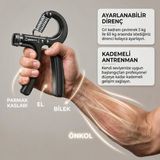 5’İ 1 Arada Profesyonel El Ve Parmak Güçlendirme Seti 5-60 Kg Ayarlanabilir El Yayı, Bilek Egzersiz Ve Stres Aletleri