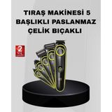 5’i 1 Arada Şarjlı Erkek Bakım Seti LED Göstergeli ve Suya Dayanıklı