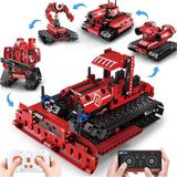 5'i 1 Arada Uzaktan Kumandalı Yapı Kiti, Robot, Tank, Buldozer, Stem Oyuncağı, 7-12 Yaş Için
