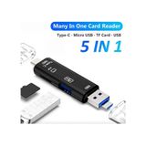 5in1 Otg Kart Okuyucu Usb 2.0 - Type-c - Micro Usb - Micro Sd/tf