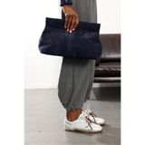 5in1Canpolat Lacivert Paris Süet Clutch Çanta 7981