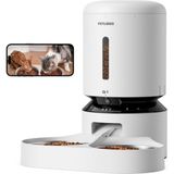 5l Akıllı Otomatik Mama Kabı Çift Hazneli, 1080P Kamera - Beyaz