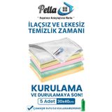 5li 40x30cm Mikrofiber Temizlik Bezi - Yeni Renkler Karışık