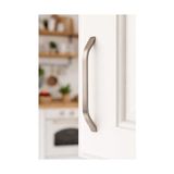 5'li 608/160/02 Alüminyum Kulp | 160 mm Aks Aralığı | Modern Inox Dolap & Çekmece Kulpu - 1BW-Beyaz - Ahşap