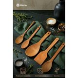 5'li Bambu Tahta Kaşık Seti Pilav,sos, Ölçü ve Mama Kaşığı, Spatula Ahşap Mutfak Seti, Çeyizlik