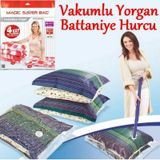 5'li Büyük Boy Vakumlu Poşet Saklama Hurç Yorgan Battaniye Hurç Şefaf