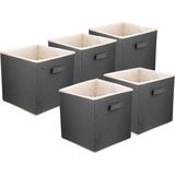 5'li Dolap Içi Düzenleyici , Çamaşır Oyuncak Saklama Kutusu Sepet Organizer 30X30X30