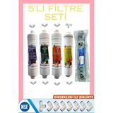 5'Li İnline Filtre Kapalı Kasa Su Arıtma Cihazları İçin Uyumlu Filtre Seti
