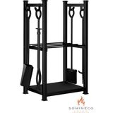 5'li Ithal Metal Odunluk Raflı Şömine Maşa Takımı Aksesuar Seti SS-001