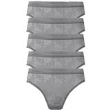 5Li Kadın Dantelli Bikini Külot Pamuklu Arkası Düz Safir