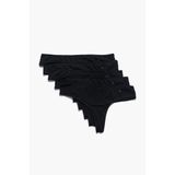 5'li Kadın String Külot - All Black
