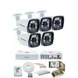 5'Li Kamera Seti 5Mp Sony Seculensli 1080P Full Hd, 6 Atom Led, Ahd Güvenlik Kamerası Seti, Gece Görüşlü, V1