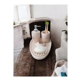5'lİ Mermer Desenli Beton Banyo Seti ,Sabunluk,Diş Fırçalığı,Tepsi,Mumluk,Havluluk, Aksesuar TR2040