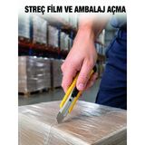 5’Li Metal Falçata Seti Profesyonel Maket Bıçağı Falçata Sarı Ergonomik Saplı