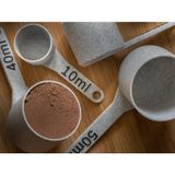 5’li Ölçü Kaşığı Seti | 100ML-50ML-40ML-25ML-10ML | Mutfak Ölçüm Aracı - Gri