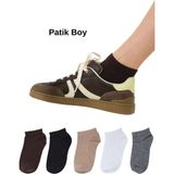 5'li Paket %80 Pamuklu Patik Sneakers Erkek Kadın Unisex Çorap - 36 - 40 - Renkli