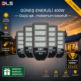 5'li Paket DLS 400W Güneş Enerjili Solar Sokak ve Bahçe Lambası, LiFePO4 Bataryalı, IP66, Hareket Sensörlü, Uzaktan Kumandalı LH99-400