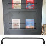 5'li Paket Düşmeyi Önleme Dergi Rafı Seti, Ayarlanabilir 40cm-100cm Tel Çitler, Sağlam Dolap Rafı Koruma Rayı, Siyah, 45 cm/1,47 ft, Organize ve Güvenlik için Mükemmel