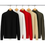 5’li Paket Kadın Basic Tam Balıkçı Yaka Kazak - Kırmızı - Haki - Beyaz - Siyah - Standart