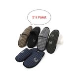 5'li Paket M Kışlık Terlik Ev Terliği Çeyiz Bohça Seti Misafir Terliği Çok Renkli