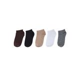 5'li paket%80 Pamuklu Patik Sneakers Erkek Kadın Unisex Çorap Çok Renkli 3640