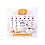 5’Li Rabbit Ceramide Kağıt Yüz Maskesi Nemlendirici Cilt Bariyeri Güçlendirici Set