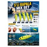 5’Li Rapala Mix Set Sahte Balık Yem Seti | Levrek, Lüfer, Palamut Ve Çinekop İçin