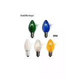 5Li Renkli Küçük Ampul Mum Ampul E14 Renkli Ampul Duylu C7 10W Tuz Lambası Ampulü Gece Lambası Ampul