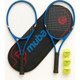 5li Set 27 Inç Yetişkin Tenis Raketi Seti 2 Raket 2 Çanta 3 Top L2 Grip 68 cm Çok Renkli Tek Eb - Standart