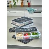5'lı Set Buzdolabı ve Mikrodalga Saklama Kabı - Buzdolabı Organizeri 1X2500ML, 1X1000ML, 3X250ML