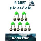 5'li Set Çiftli Plastik Zil Olta Zili Olta Kamışı Için Zil Fosfor Takılabilir Zil