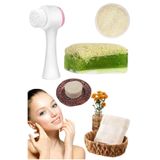5'li Set Cilt Yüz Masaj Kırışıklık Beyazlatıcı Bakım Seti Temizleme Peeling Gerdirme Ruşur Taşı