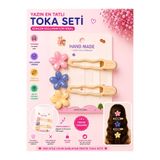 5'li Set Dalgalı Pens Toka ve Çiçek Figürlü Kıskaç Çocuk Saç Tokası Seti (Farklı Renk Seçenekli) asel p19