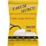 5'li Set Large 50X70 cm Vakumlu Hurç - Vakumlu Poşet - Vakum Hurcu