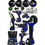 5li Set Motor 3x Akü Taşlama Somun Sıkma Kırıcı Delici Matkap Dal Budama Te - Seçenek 1