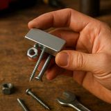 5'Li Set: N35 Sınıfı 40X20x5 Mm Köşeli Neodyum Mıknatıs (Nikel Kaplama)