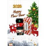 5'li Yılbaşı Christmas Desenli Renkli Hediye Çorap Kutusu - 37 - 44