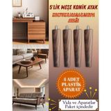 5'lik Meşe Koltuk&sehpa&baza Ayakları 12CM-15CM-20CM-25CM-30CM-35CM - AÇILI APARAT