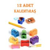 5M Ahşap Dekor 12 Adet Mini Hazneli Kalemtıraş Kapaklı Kalem Açacağı Kalemtraş