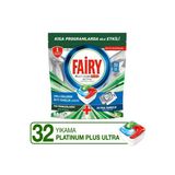 5M Ahşap Dekor Platinum Plus Ultra Temizlik Bulaşık Makinesi Deterjanı Kapsülü 32 Yıkama Limon Kokulu