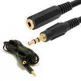 5m Aux Stereo 3.5mm Ses Kulaklık Uzatma Kablosu Altın Uç 5 Metre