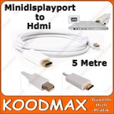 5m Mini Displayport to Hdmi Kablo Çevirici Mini Display Port Hdmi