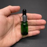 5Ml Yeşil Cam Damlalıklı Şişe , Gümüş Metal Kapak , 5 Cc Yeşil Cam Damlalıklı Şişe x 6 Adet