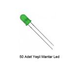 5Mm Yeşil Mantar Led Diyot Devre Elemanı - 50 Adet Ekonomik Paket