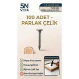 5N VERA 1.2 cm (12 mm) Dekoratif Mobilya ve Hobi Çivisi - Hassas Ahşap ve Çıta Çivisi - 100 Adet